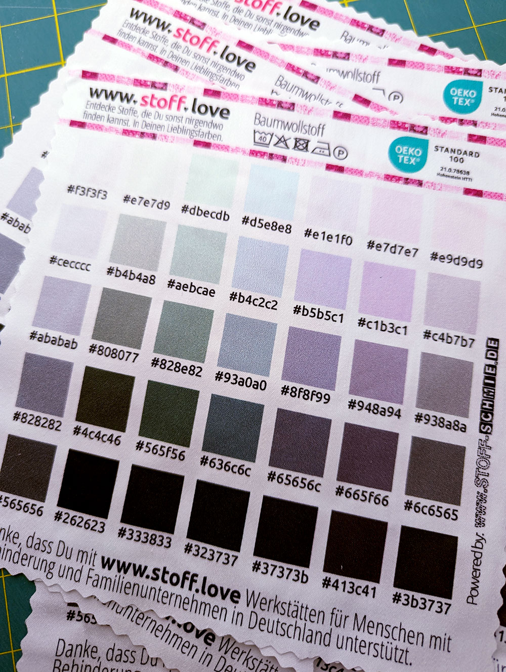 Farbkarte GREY bei www.stoff.love