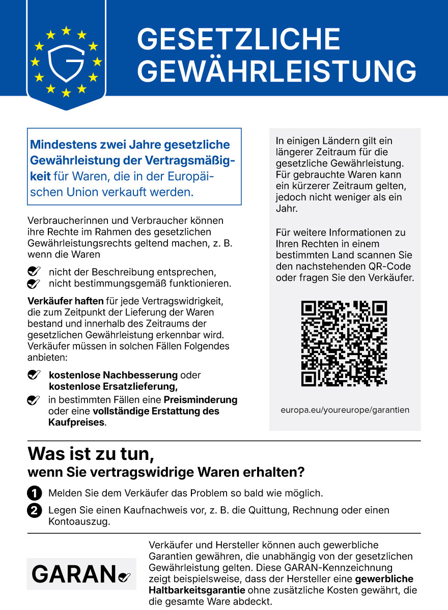 Das neue Gewährleistungslabel