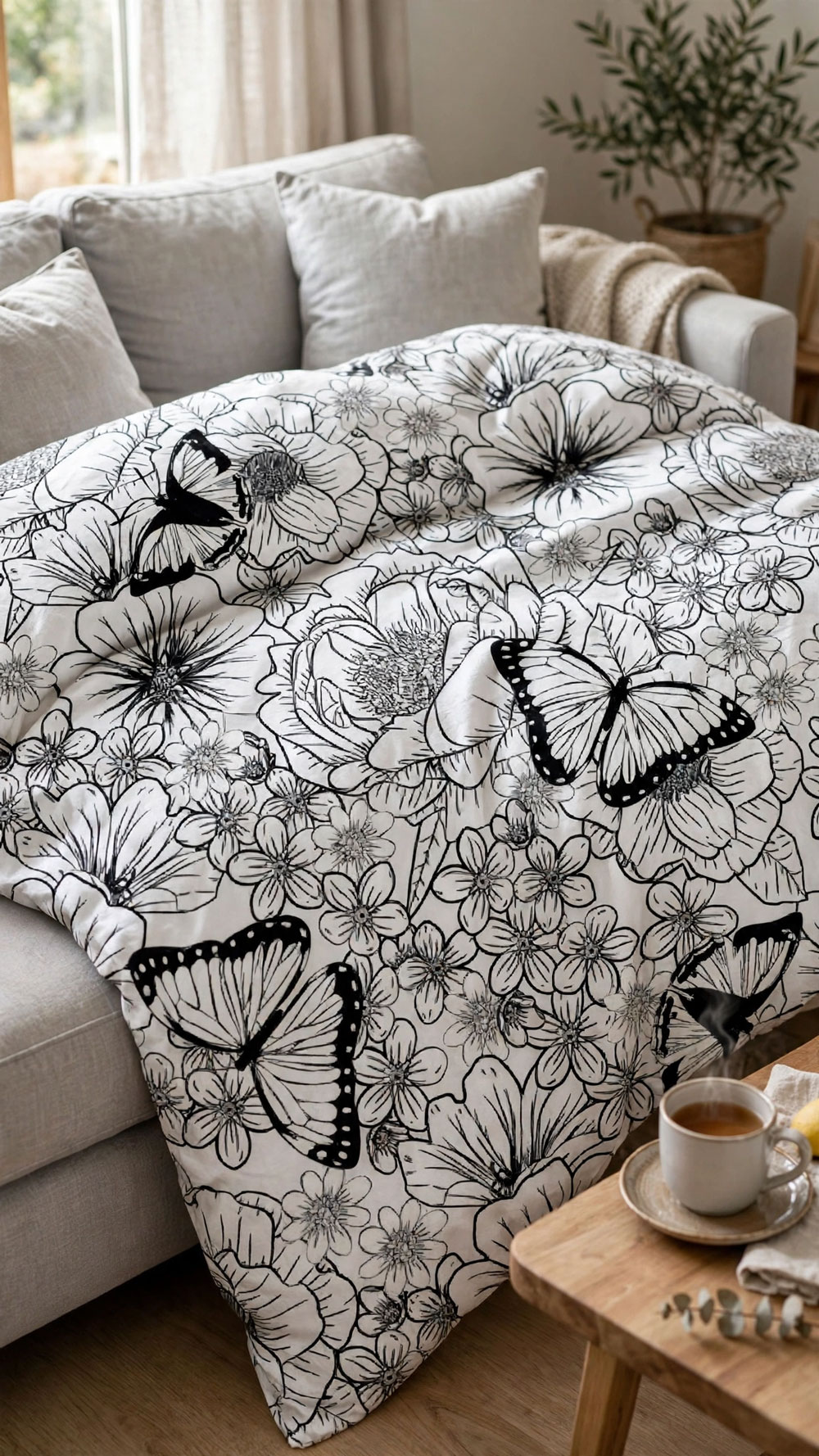 Ausmaldecke aus Stoff: Kreativ werden auf der Couch