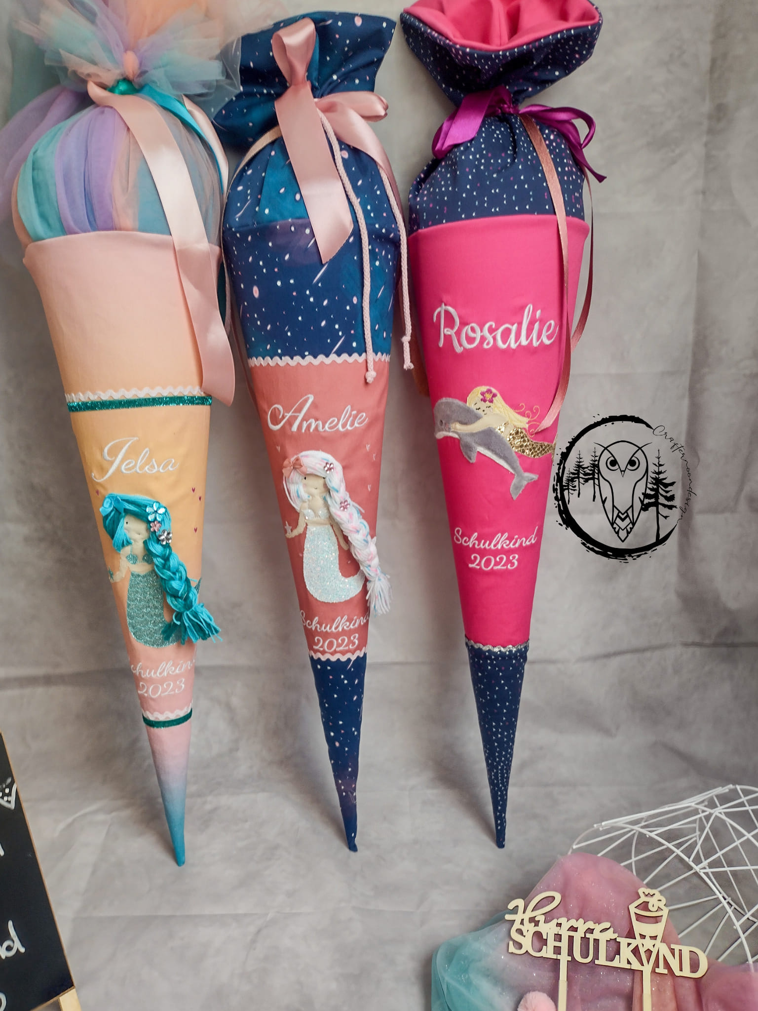 Schultüten Trio von Crafternoondesign