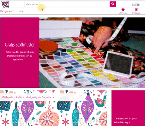 Suche auf www.stoff.love
