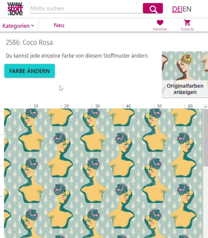 Farbcodes anpassen bei stoff.love
