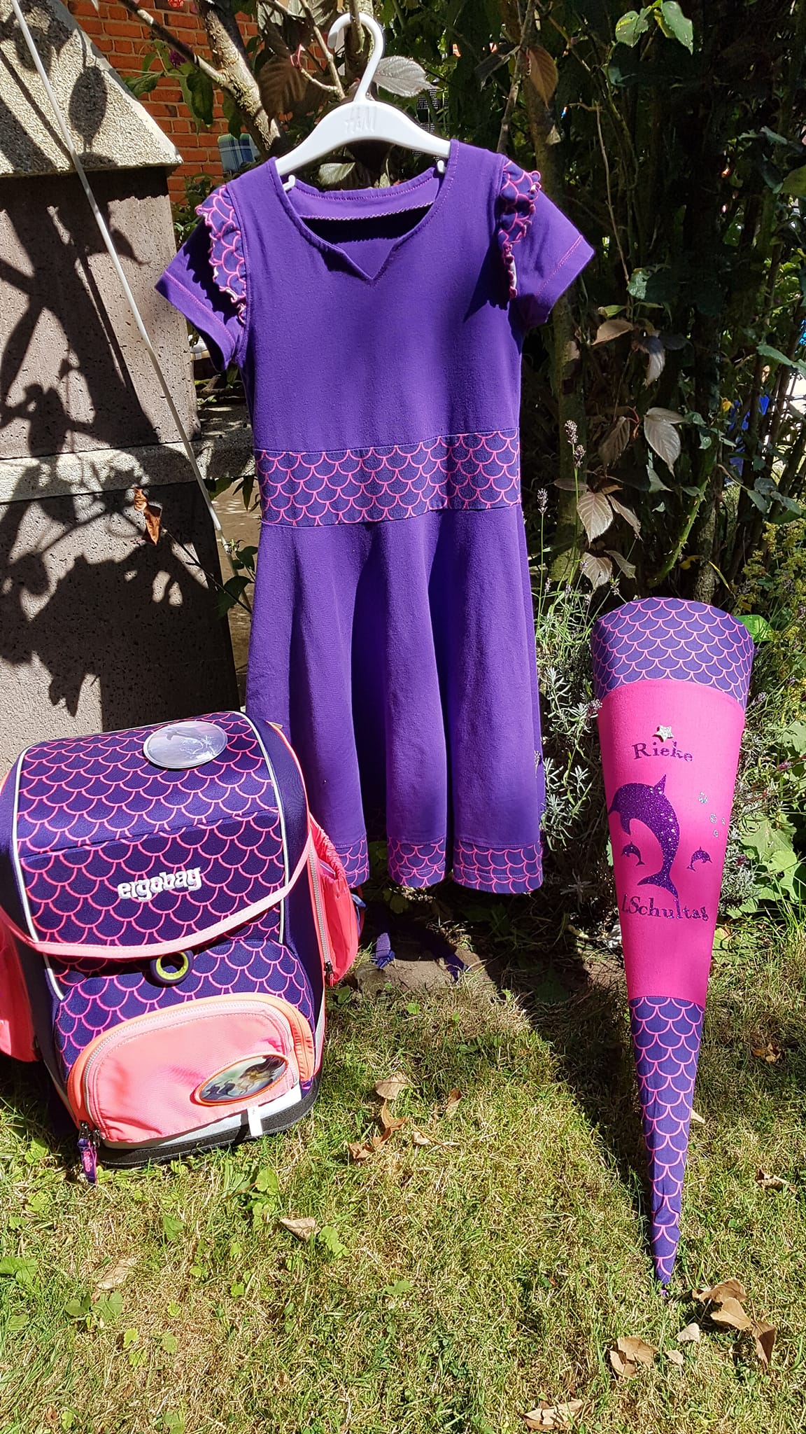 Einschulungskleid zum ergobag PerlentauchBär