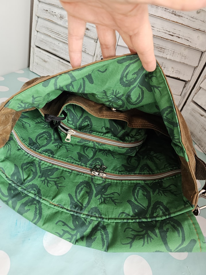Ein Blick auf den Messengerbag von Silke von Stoffgedöns