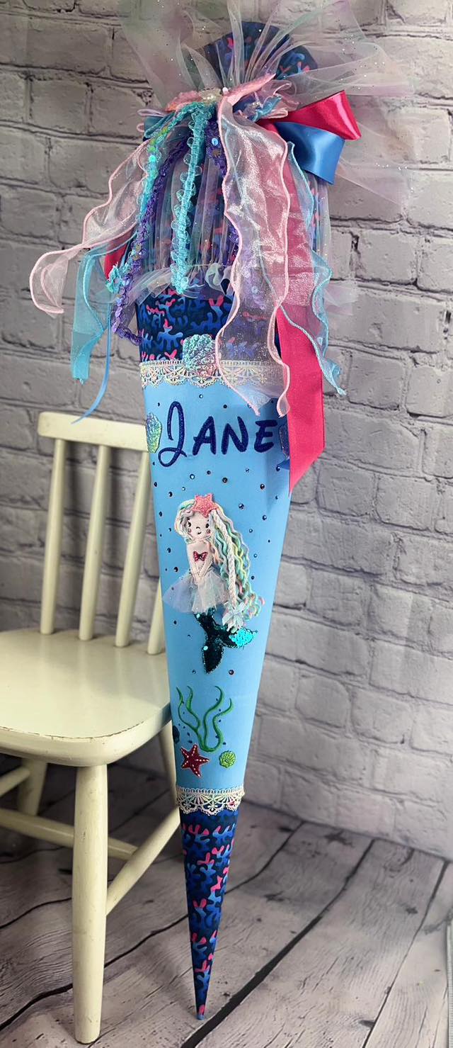 Eine Schultüte wie aus dem Meer – liebevolles DIY für kleine Meerjungfrauen