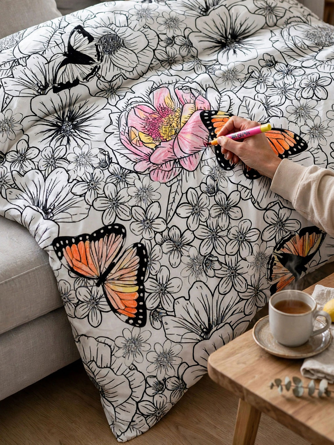 Stoff zum Ausmalen: Kreativ werden auf dem Sofa