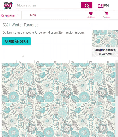 Stoff in jeder Wunschfarbe - Die Farbfelder