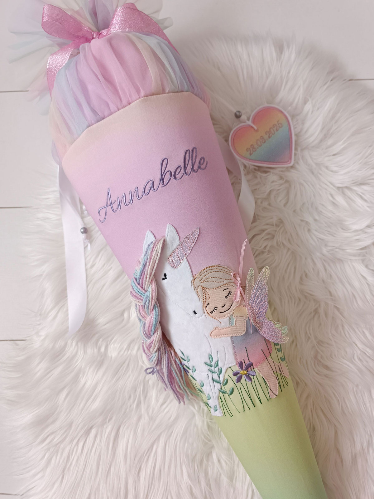 Ein Mädchentraum wird wahr: Zauberhafte Schultüte mit Fee & Einhorn 🌈🧚🏻‍♀️🦄