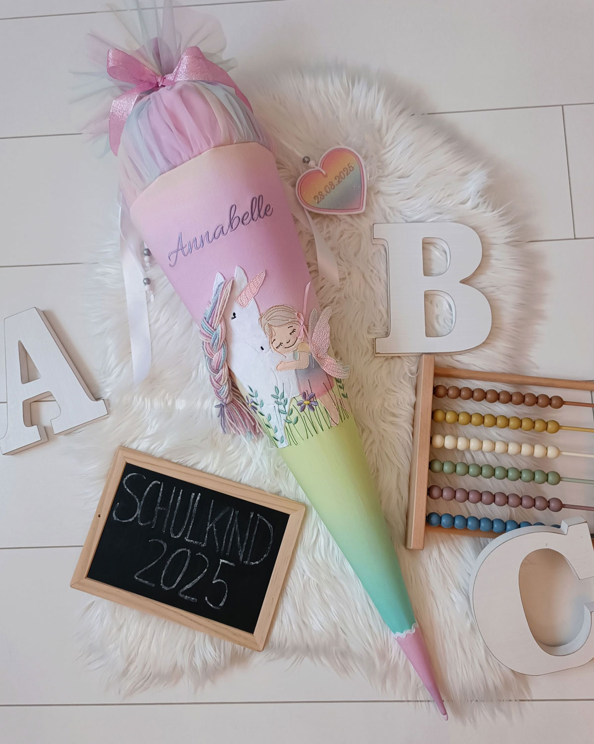 Ein Mädchentraum wird wahr: Zauberhafte Schultüte mit Fee & Einhorn 🌈🧚🏻‍♀️🦄